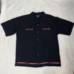 Vintage Dragonfly Roadhouse Shirt Men XL Y2K Spades Biker Bowling Rockabilly